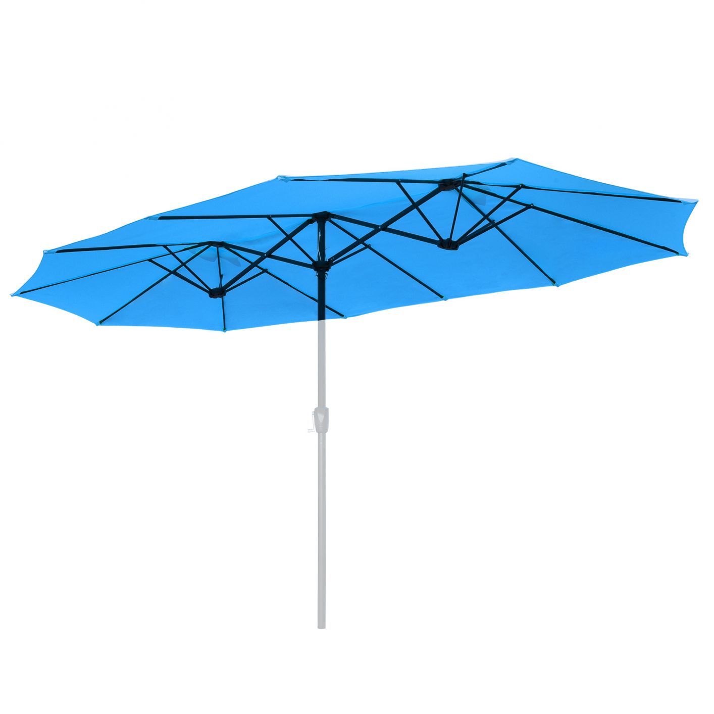 14 Ft Double Sided Umbrella Replacement Canopy Table Top Outdoor Beach Pool SkyBlue - Trend Times Toy Stores