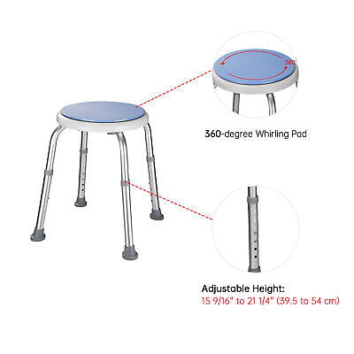 14" Medical Bath Stool Safety Shower Swivel Chair with Rotating Seat Adjustable - Trend Times Toy Stores