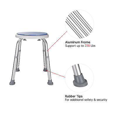 14" Medical Bath Stool Safety Shower Swivel Chair with Rotating Seat Adjustable - Trend Times Toy Stores