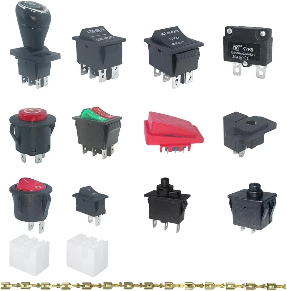 14-Piece Switch Kit Replacement for Power Wheels Kids Ride-On Toys Trend Times 0