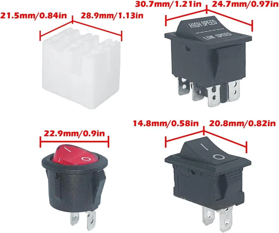 14-Piece Switch Kit Replacement for Power Wheels Kids Ride-On Toys Trend Times 3