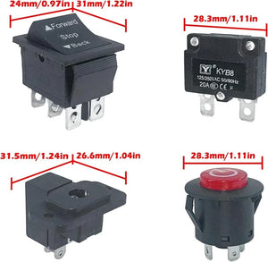 14-Piece Switch Kit Replacement for Power Wheels Kids Ride-On Toys Trend Times 4