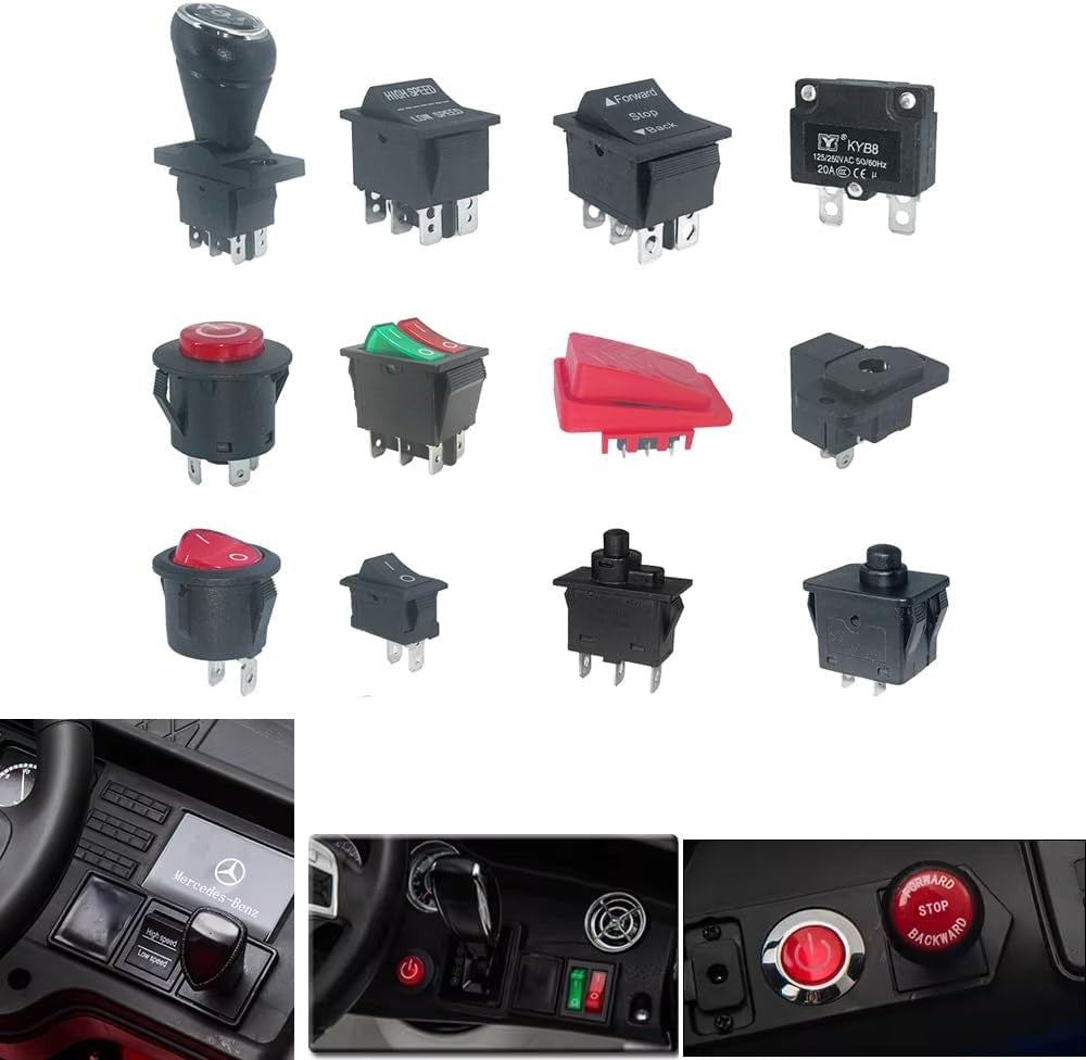 14-Piece Switch Kit for Power Wheels Kids Ride-On Toy Replacement Parts Trend Times 1