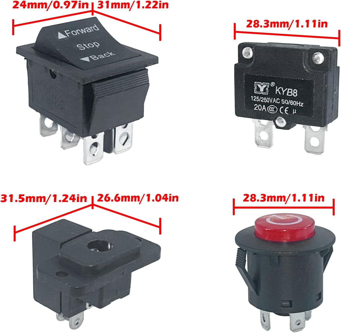 14-Piece Switch Kit Replacement Parts for Kids Power Wheels Ride-On Toys Trend Times 2