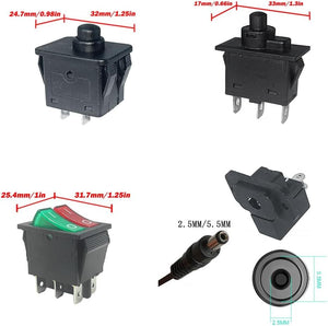 14-Piece Switch Kit for Power Wheels Kids Ride-On Toy Replacement Parts Trend Times 1