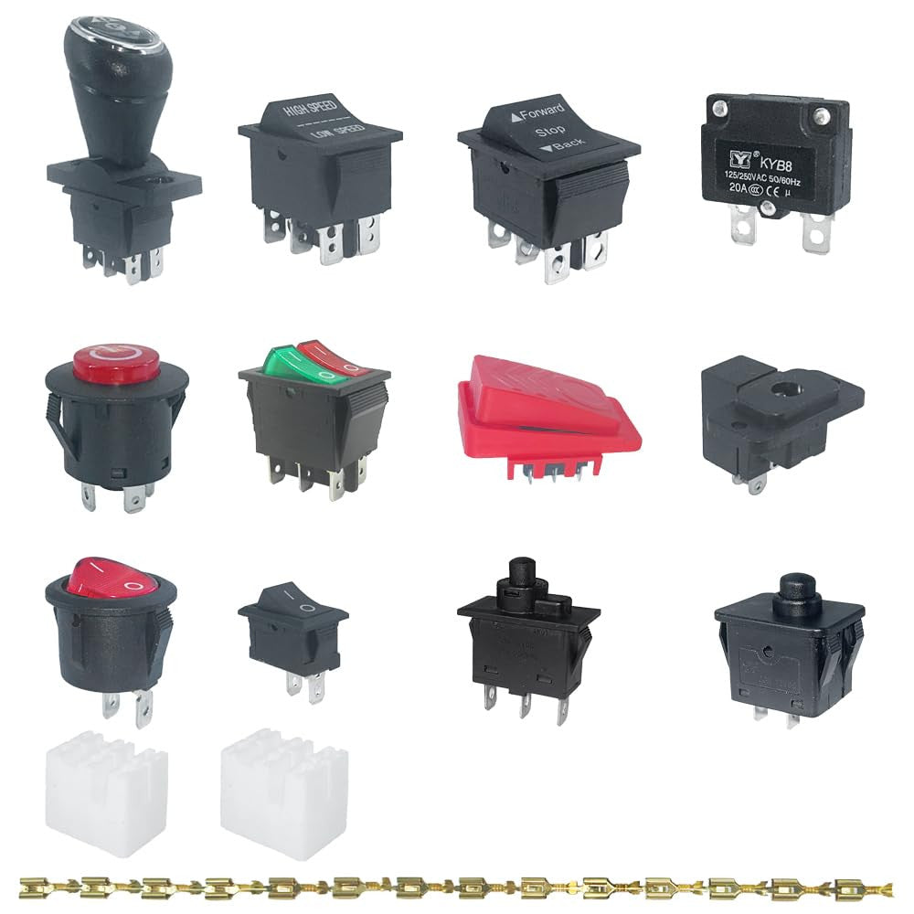 14-Piece Switch Kit Replacement Parts for Kids' Ride-On Power Wheels Toys Trend Times 0