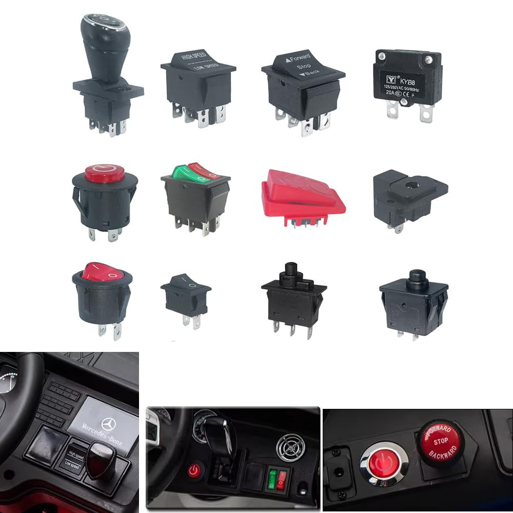 14-Piece Switch Kit Replacement Parts for Kids' Ride-On Power Wheels Toys Trend Times 1