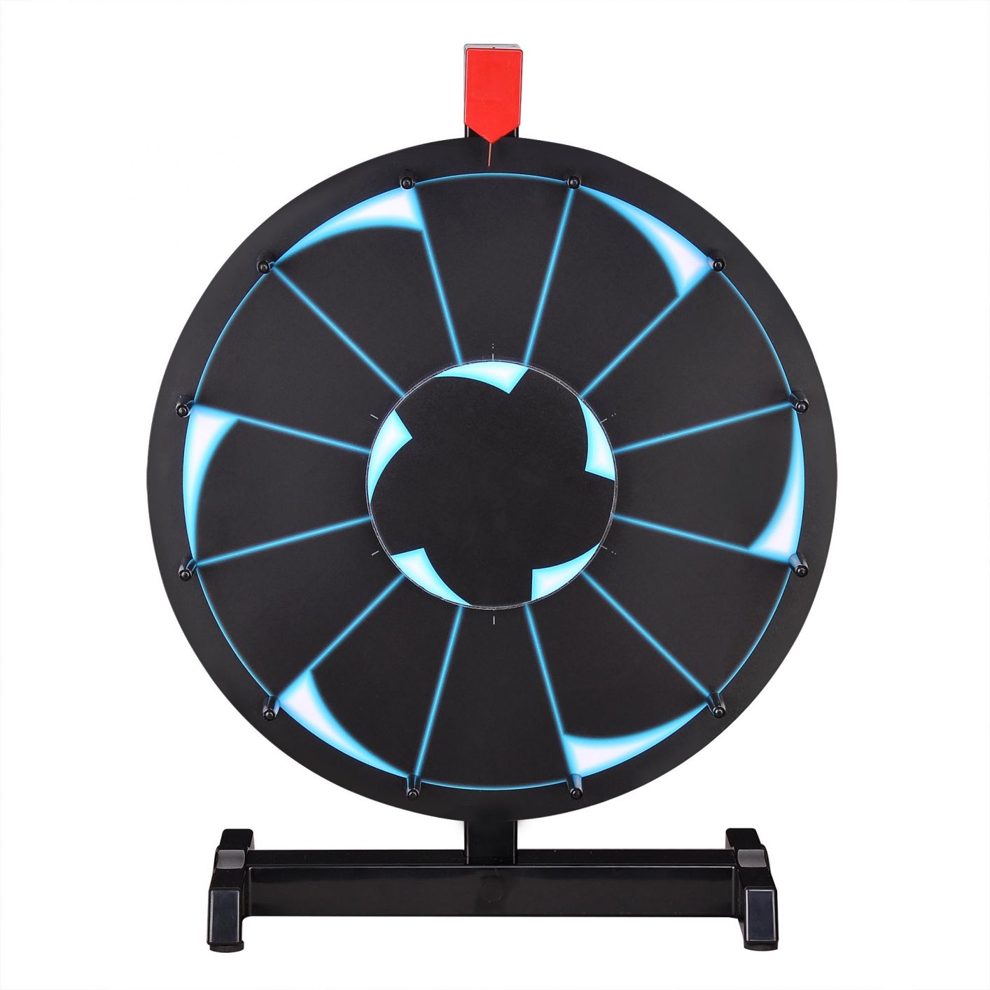15" Tabletop Color Prize Wheel Spin Fortune Win Game Tradeshow Party Carnival Type 2: Cool Black 12 Slots - Trend Times Toy Stores