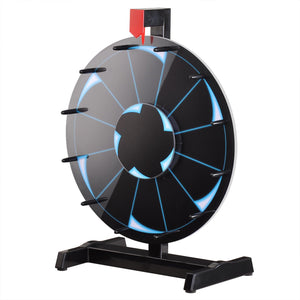 15" Tabletop Color Prize Wheel Spin Fortune Win Game Tradeshow Party Carnival Type 2: Cool Black 12 Slots - Trend Times Toy Stores