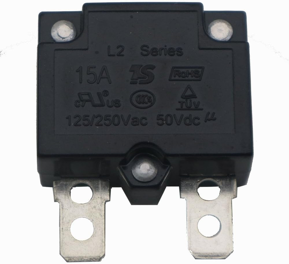 15A Circuit Breaker with Overload Protection for Kids Ride-On Dual Drive Cars Trend Times 0