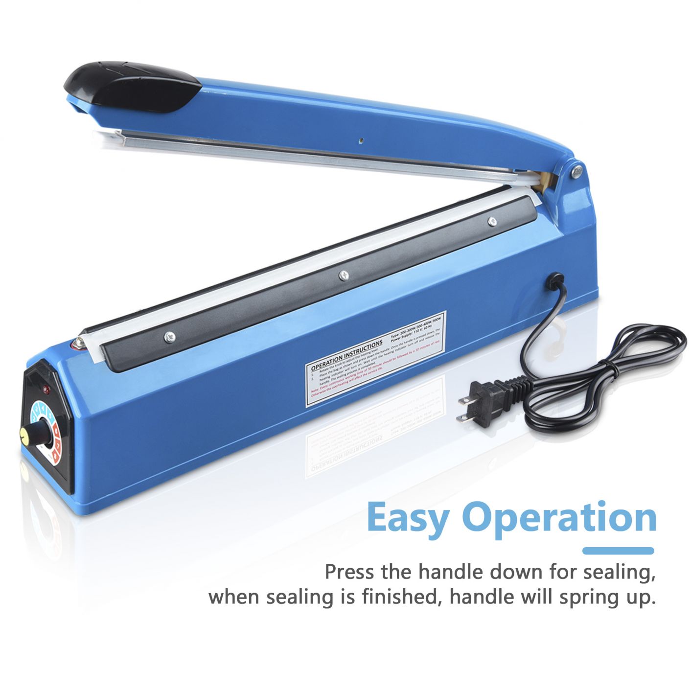 16" 20" Manual Impulse Heat Sealer Poly Bag Machine Plastic Bag Closer 12" - Trend Times Toy Stores