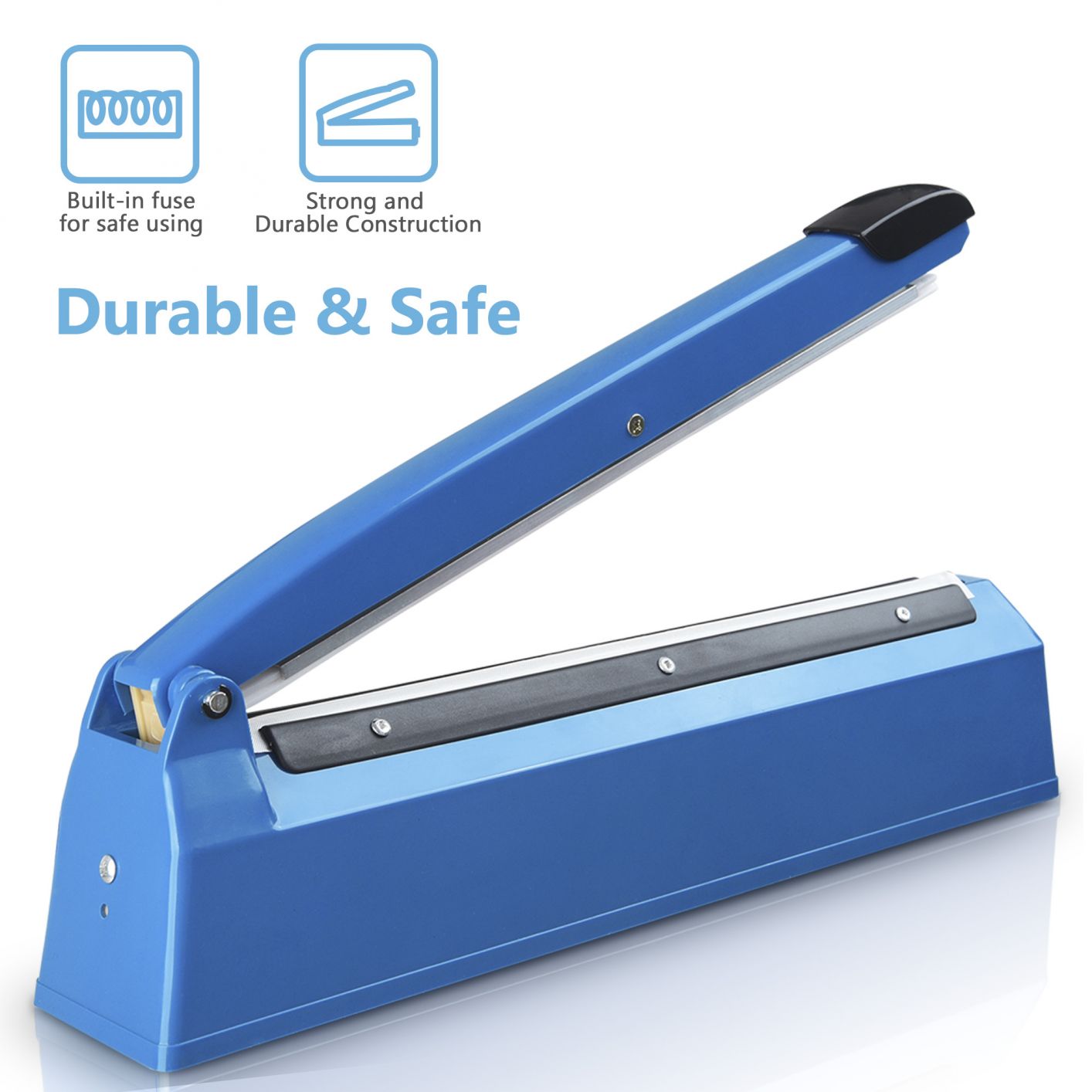 16" 20" Manual Impulse Heat Sealer Poly Bag Machine Plastic Bag Closer 12" - Trend Times Toy Stores