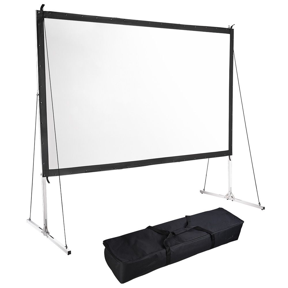 16:9 Fast Fold Projector Screen w/ Stand Garden Movie Projection 100" - Trend Times Toy Stores