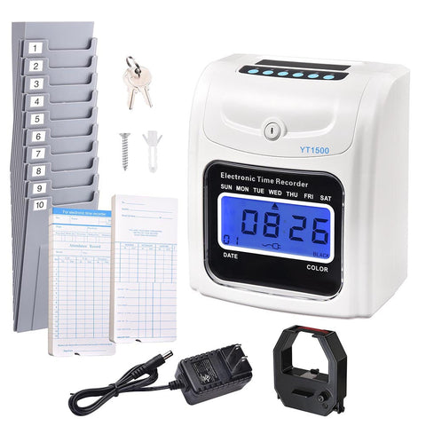 Trendtimes Punch Clock with Weekly Monthly Cards & Holder