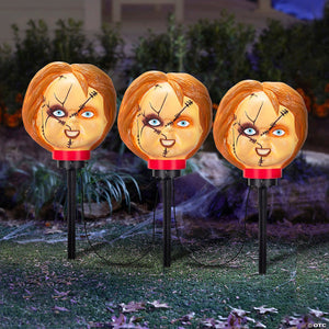 17" Chucky Halloween Pathway Yard Stakes with Sound - Trend Times Toy Stores