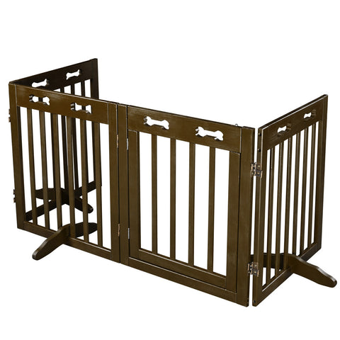 4-Panel 80x24 Folding Gate-n-Crate Convertible Pet Gate Barrier