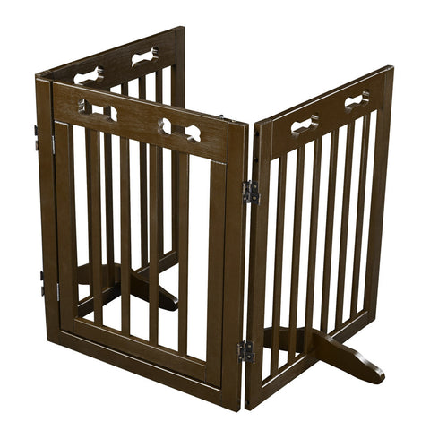 3-Panel 60x24 Folding Gate-n-Crate Convertible Pet Gate Barrier