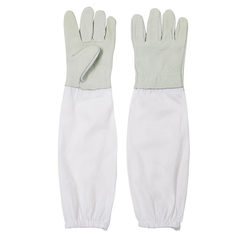 1 Pair XL Beekeeper Protective Gloves Goatskin w/ Long Sleeves
