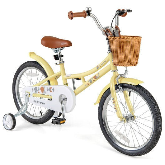 18 Inch Adjustable Kids Bicycle with Reflectors and Bell for Children Ages 4-8 Trend Times 0