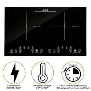 1800W Electric Dual Induction Cooker Countertop Double Burner Cooktop Portable - Trend Times Toy Stores