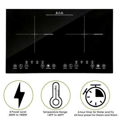 1800W Electric Dual Induction Cooker Countertop Double Burner Cooktop Portable - Trend Times Toy Stores
