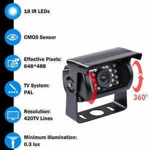 18 LED Anti Fog Cam Night Vision Car Parking Rear View Backup Camera Waterproof - Trend Times Toy Stores