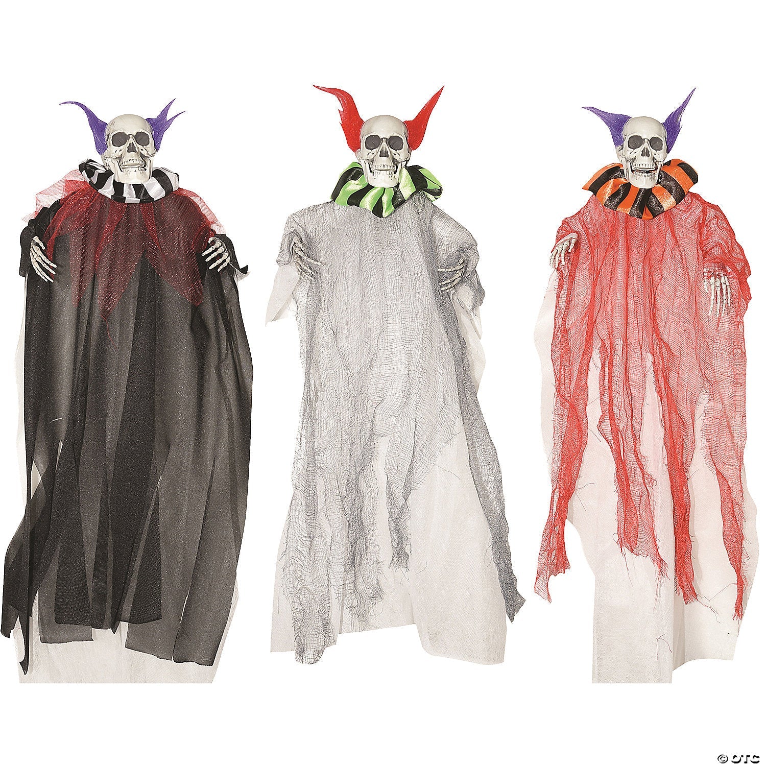 18" Skeleton Clown Hanging Decorations - Set of 3 - Trend Times Toy Stores