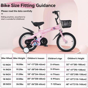 18 Inch Sporty Kids Bike with Training Wheels, Stand, and Adjustable Saddle Trend Times 2