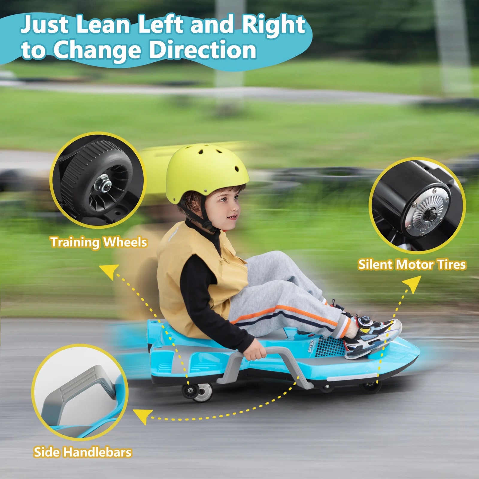 18V Electric Ride-On Go Kart for Kids with Racing Speed, LED Lights, and Music Trend Times 6