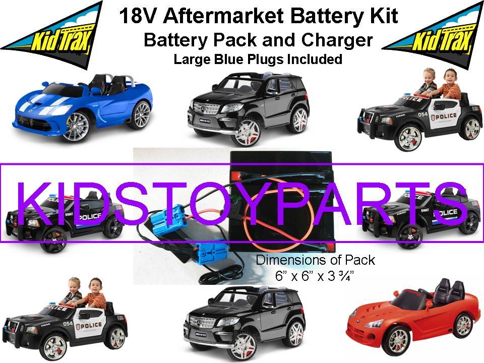 18V Voltage Upgrade Conversion Kit with Battery and Charger for 12V Kid Trax Cars and Trucks Trend Times 0
