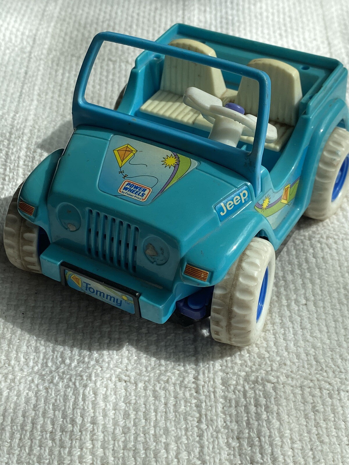 1998 Power Wheels Tommy Blue Jeep Ride-On Toy Trend Times Variant 0