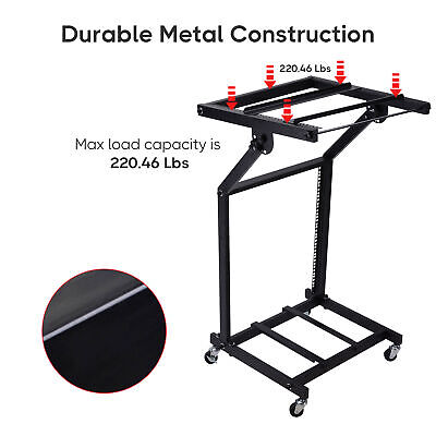 19" 12U Rack Mount DJ Mixer Stand Studio Equipment Cart Stage Music Party Show - Trend Times Toy Stores