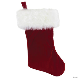 19" Burgundy Velvet Lined Stocking - Trend Times Toy Stores
