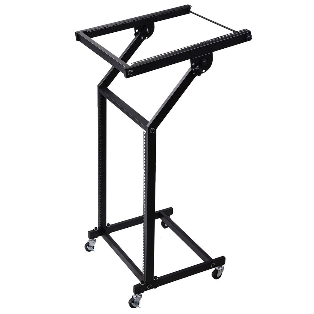 19" DJ Rack Mount Studio Mixer Stand Rolling Cart Party Stage Club 9U 12U 16U 19" 12UX & Black - Trend Times Toy Stores