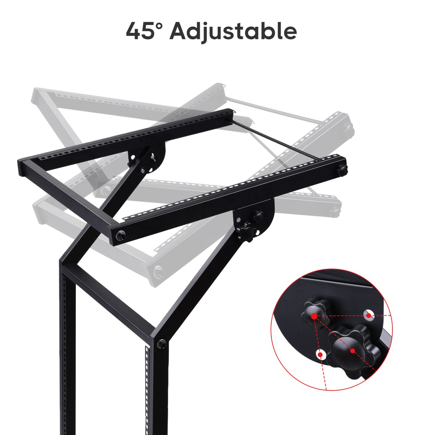 19" DJ Rack Mount Studio Mixer Stand Rolling Cart Party Stage Club 9U 12U 16U 19" 12UX & Black - Trend Times Toy Stores