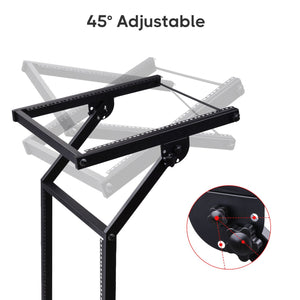 19" DJ Rack Mount Studio Mixer Stand Rolling Cart Party Stage Club 9U 12U 16U 19" 12UX & Black - Trend Times Toy Stores
