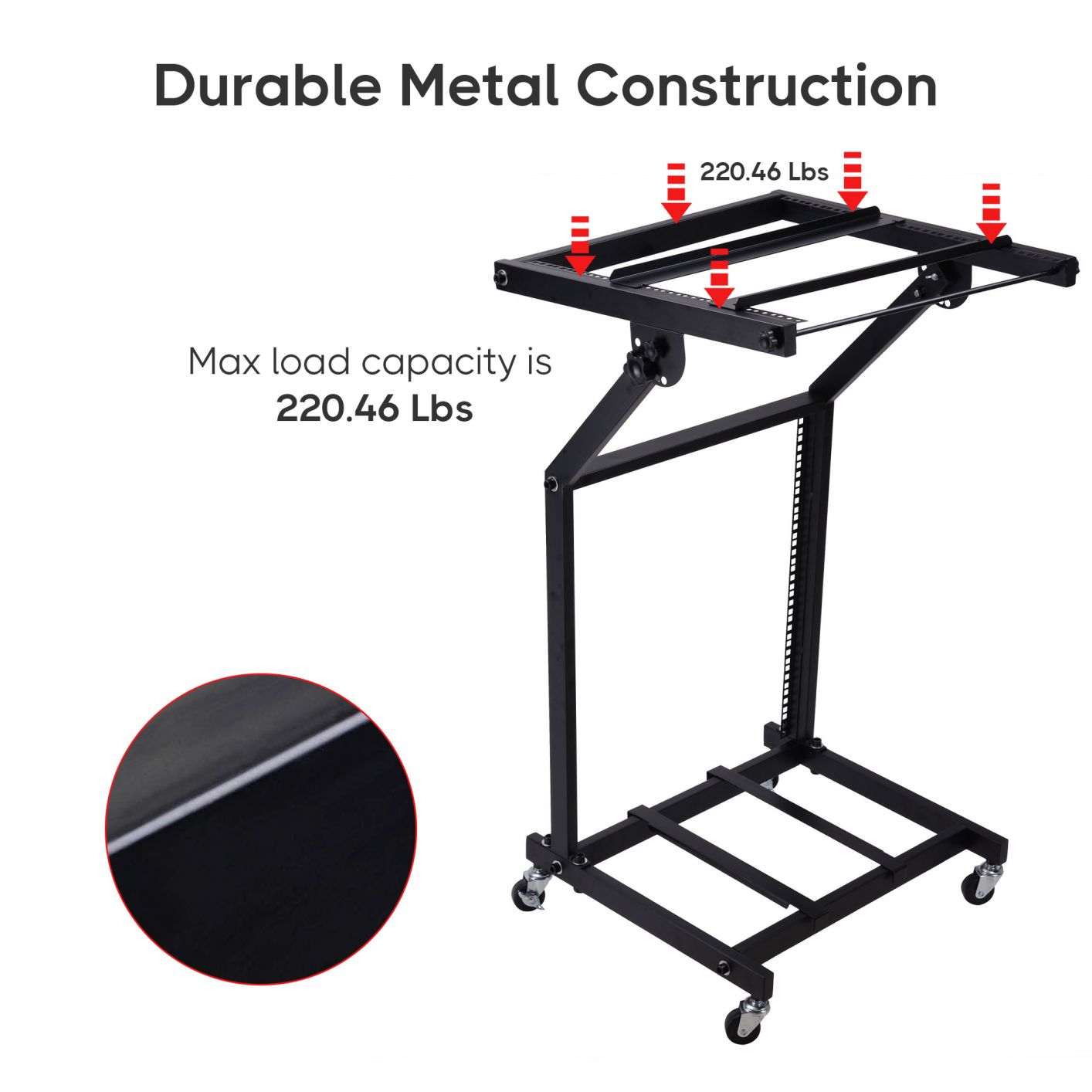 19" DJ Rack Mount Studio Mixer Stand Rolling Cart Party Stage Club 9U 12U 16U 19" 12U & Black - Trend Times Toy Stores