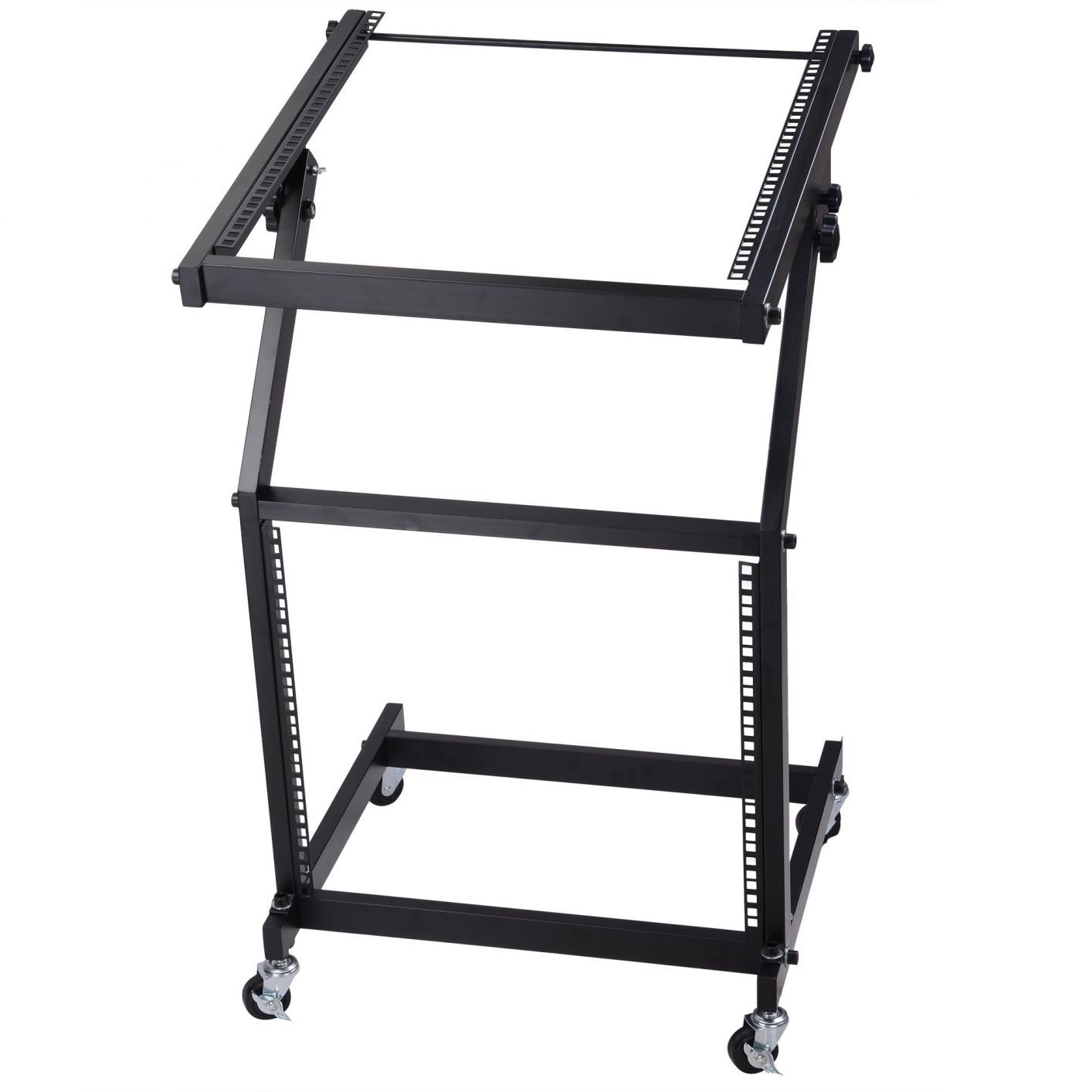 19" DJ Rack Mount Studio Mixer Stand Rolling Cart Party Stage Club 9U 12U 16U 19" 9UX & Black - Trend Times Toy Stores