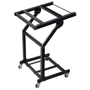 19" DJ Rack Mount Studio Mixer Stand Rolling Stage Cart Adjustable Music Show 9U - Trend Times Toy Stores