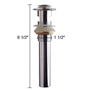 1 1/2" Pop Up Drain with Overflow Chrome - Trend Times Toy Stores