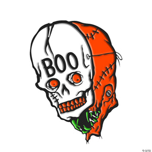 1 1/2" Toxictoons™ Boo! Skull Face Full-Color Enamel Pin - Trend Times Toy Stores