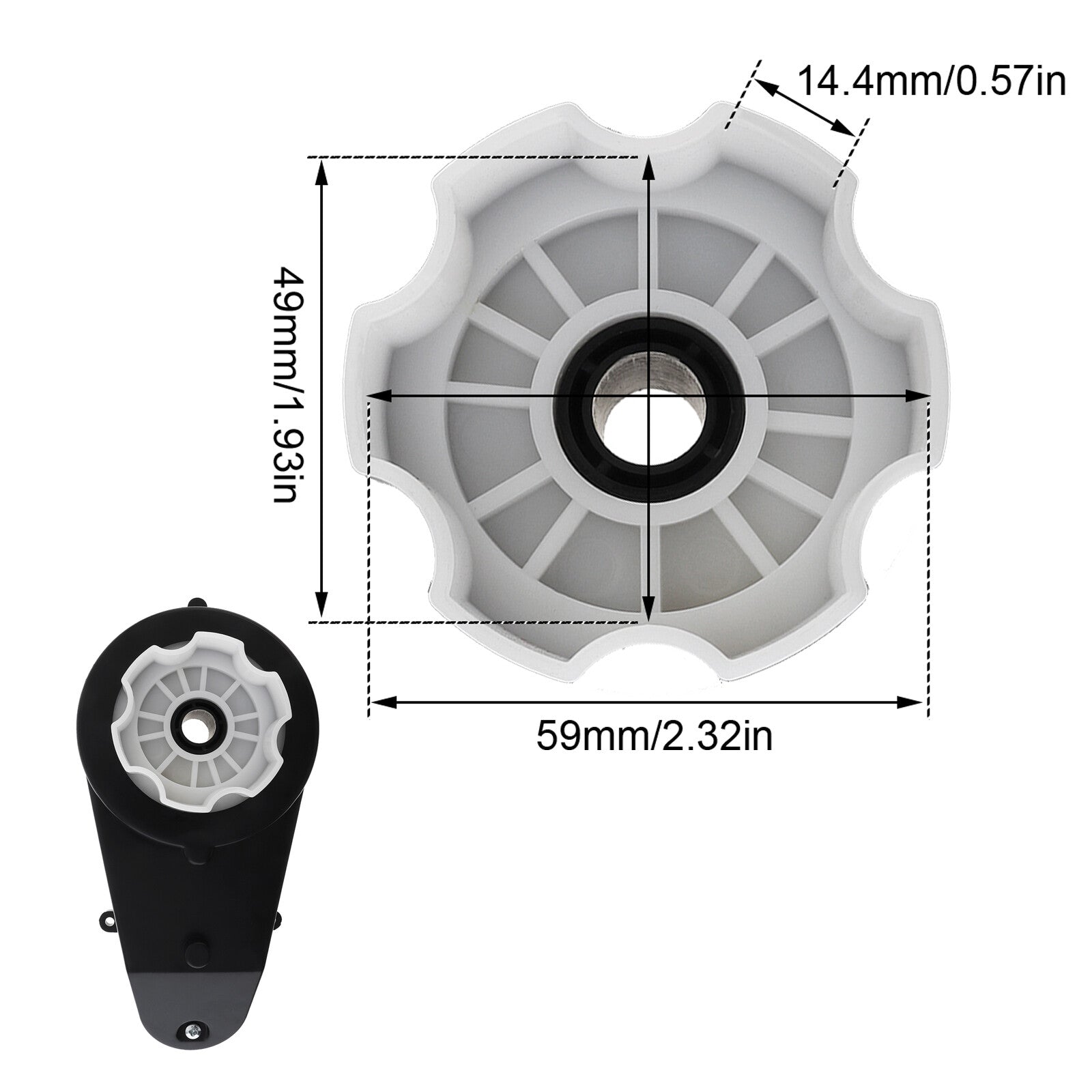 24V RS555 High-Speed DC Motor with Gearbox for Kids Ride-On Toy Cars Trend Times 3