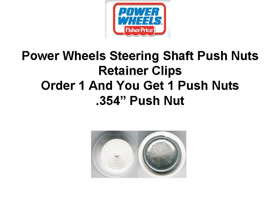 Power Wheels Steering Wheel Push Cap with 0.354 Retainer Nut, Black or White Trend Times 1