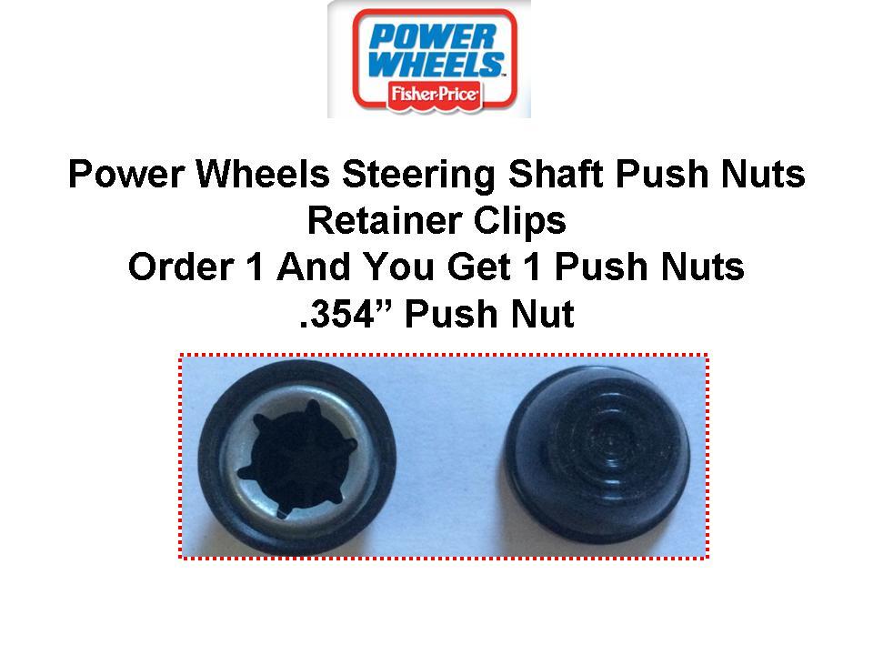 Power Wheels Steering Wheel Push Cap with 0.354 Retainer Nut, Black or White Trend Times Variant 0