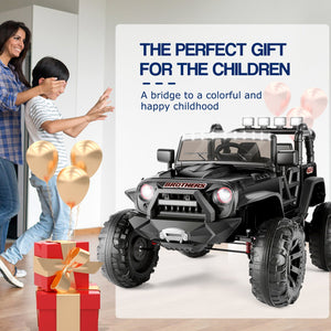 24V 2-Seater Kids Ride-On Truck Car with 2×200W Motors, Remote Control, LED Lights, and 3 Speeds Trend Times 27