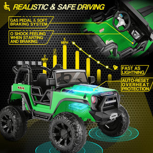 24V 2-Seater Kids Ride-On Truck Car with 2×200W Motors, Remote Control, LED Lights, and 3 Speeds Trend Times 9