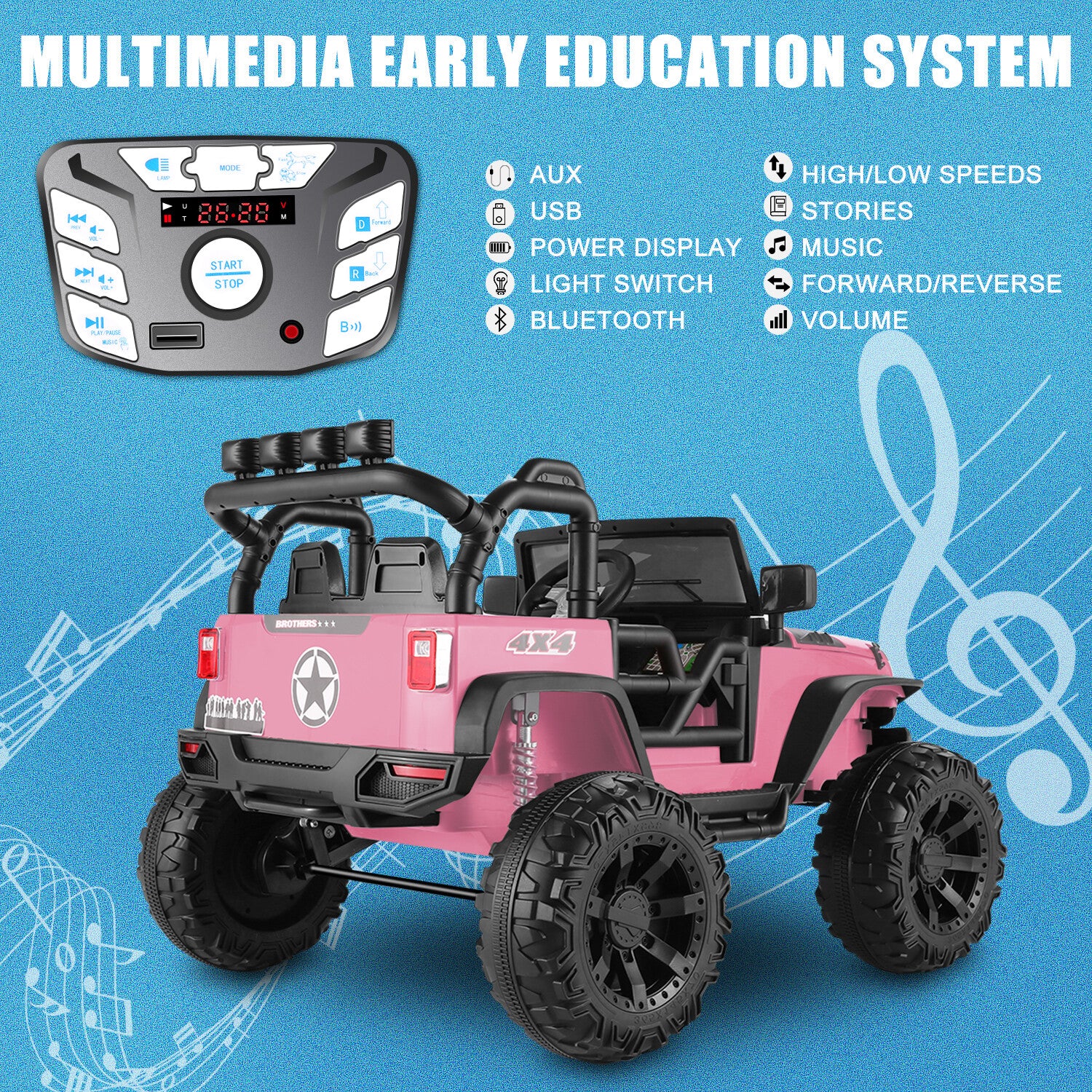 24V 2-Seater Electric Kids Ride-On Truck with 2x 200W Motors and Parent Remote Control Trend Times 16