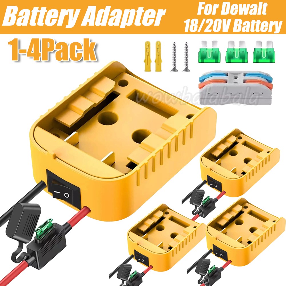 2-4 Pack Power Wheel Adapter Kit Compatible with 18V 20V Dewalt Battery Converter Trend Times Variant 0