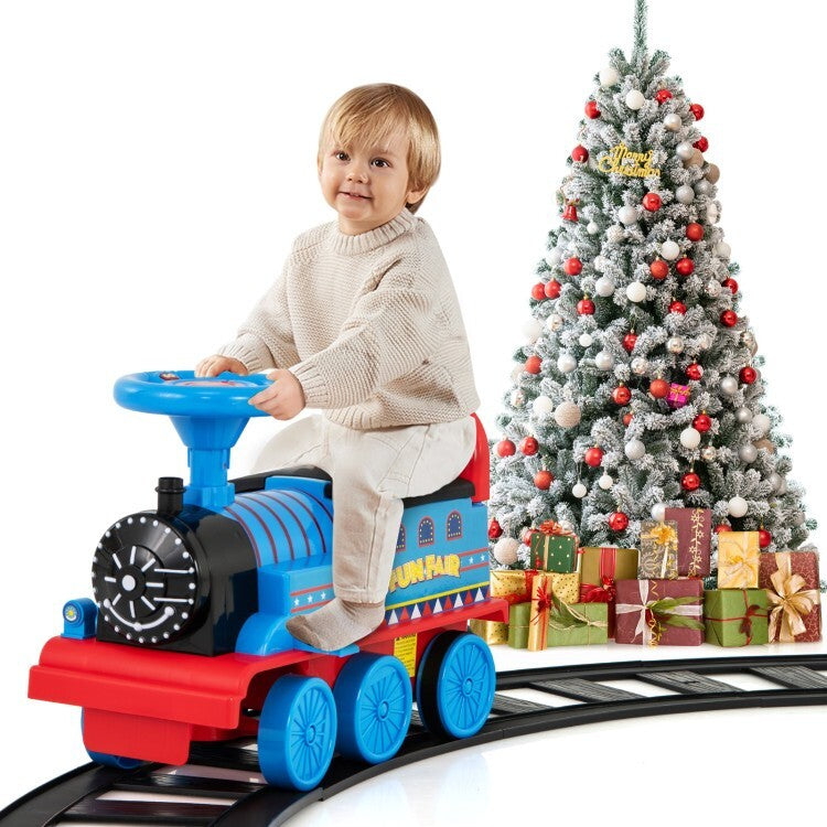 Electric 6V Battery-Powered Kids Ride-On Train Car Toy with Durable Wheels Trend Times 4