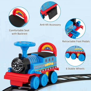 Electric 6V Battery-Powered Kids Ride-On Train Car Toy with Durable Wheels Trend Times 6